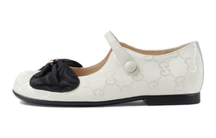 (Preschool) Gucci Leather Buckle Low-Top 'White' 762665-FACRC-9163