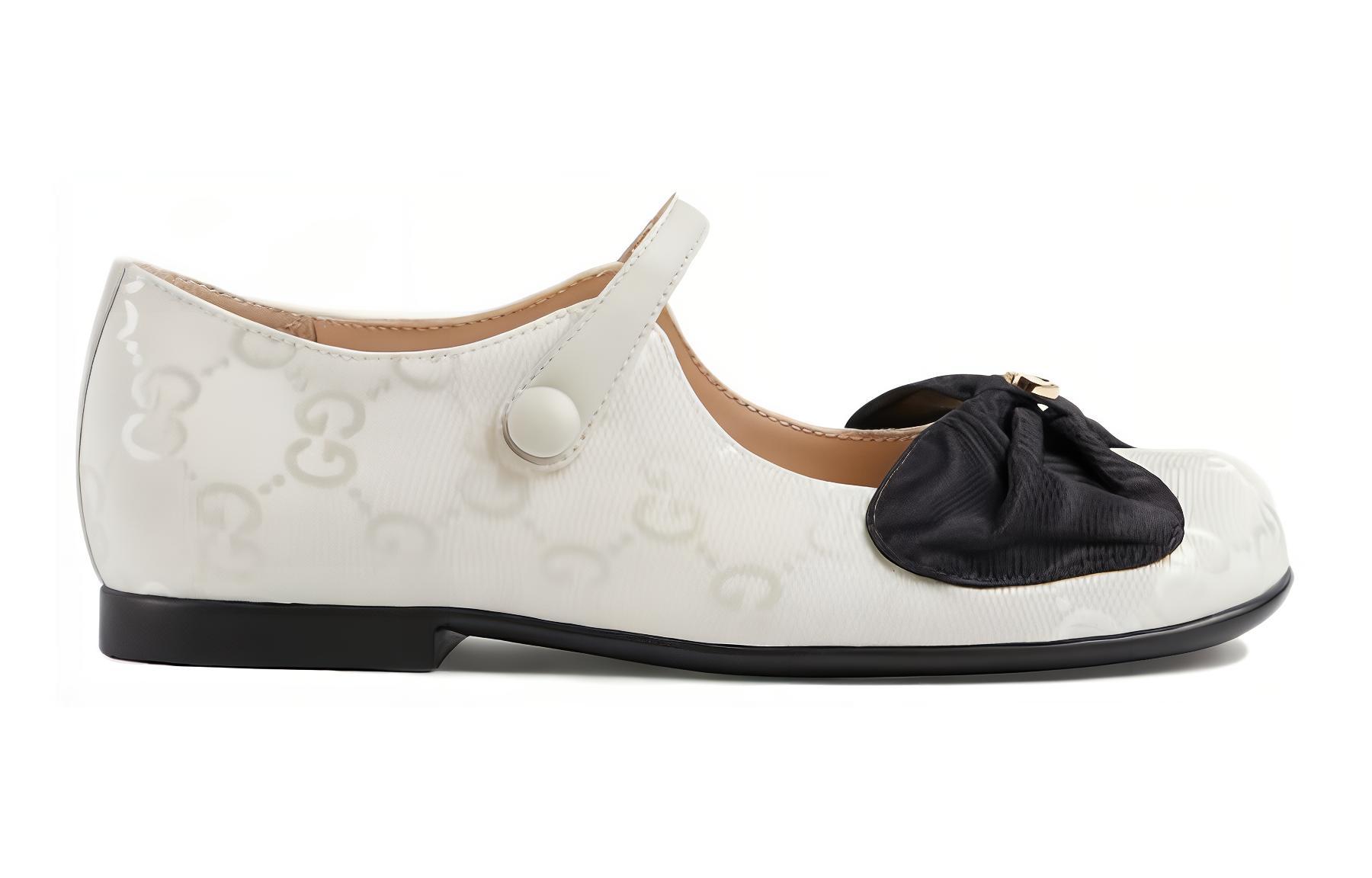 Order (Preschool) Gucci Leather Buckle Low-Top 'White' 762665-FACRC-9163
