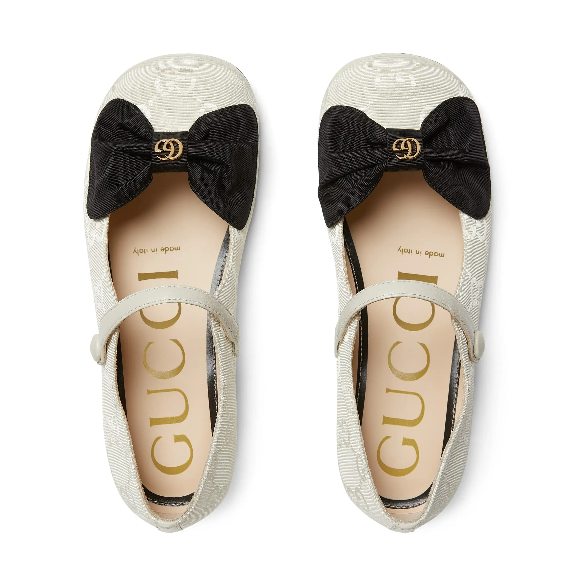 Shop (Preschool) Gucci Leather Buckle Low-Top 'White' 762665-FACRC-9163