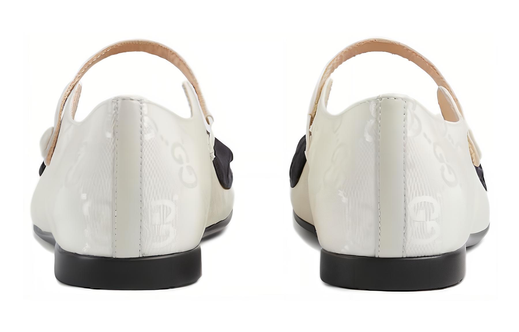 Purchase (Preschool) Gucci Leather Buckle Low-Top 'White' 762665-FACRC-9163