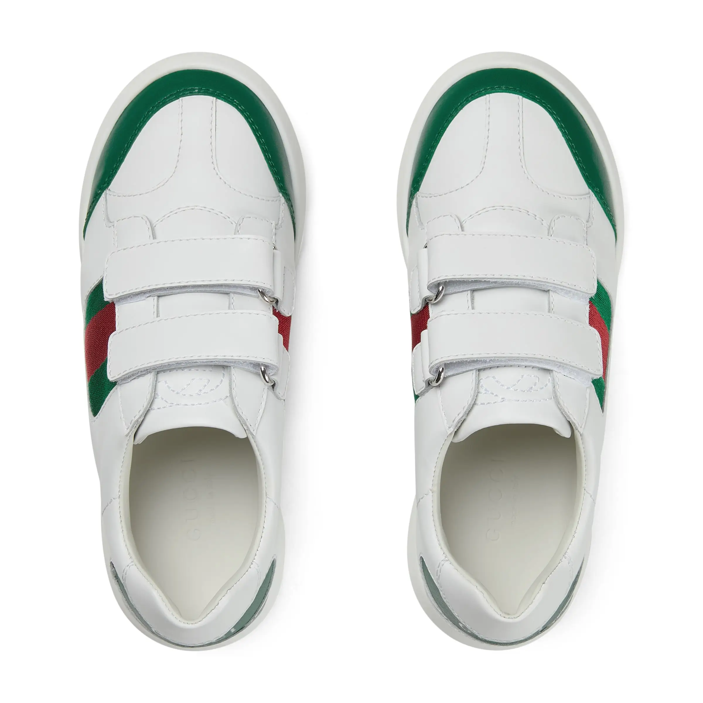 Shop 兒童 GUCCI古馳 皮革 舒適潮流 兒童休閒鞋 白色