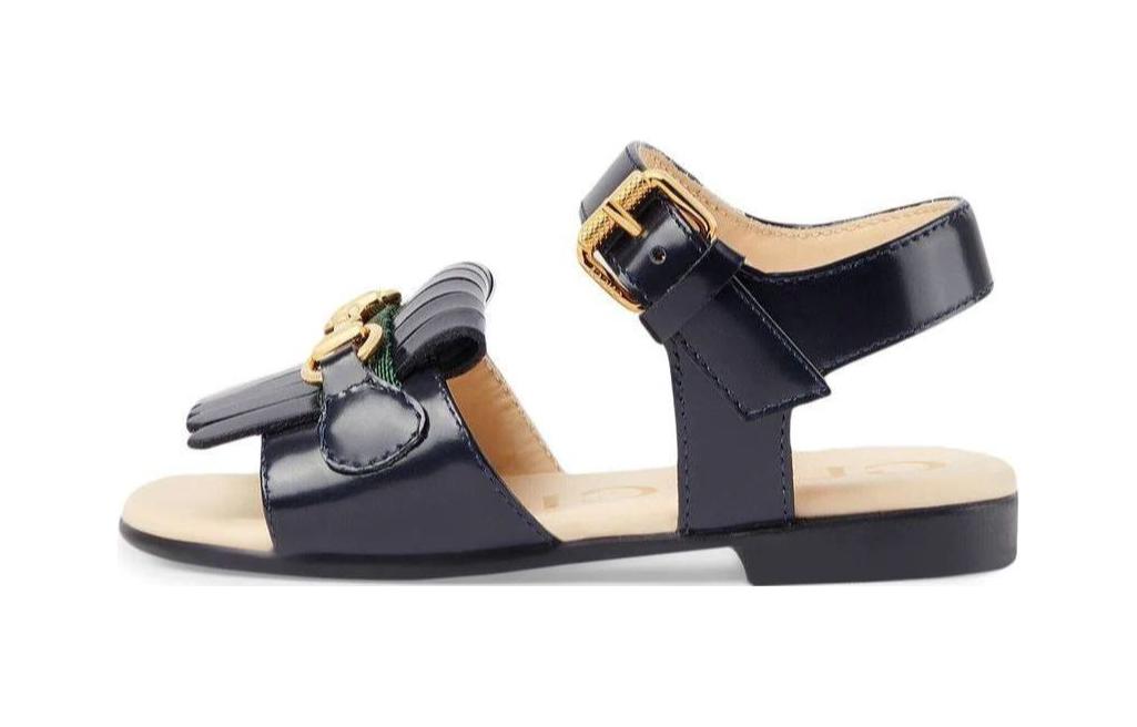 (Preschool) Gucci Leather Horsebit Open-Toe Sandal 'Blue' 725766-AABF0-4054