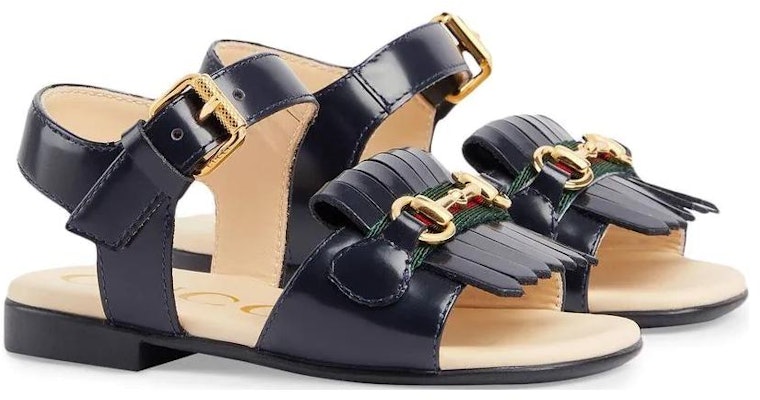 (PS) Sandal Gucci Kulit Horsebit Open-Toe 'Biru' 725766-AABF0-4054 Lookbook (PS) Sandal Gucci Kulit Horsebit Open-Toe 'Biru' 725766-AABF0-4054