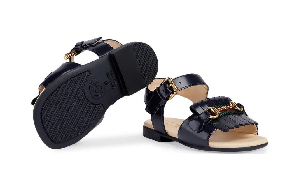 Details for (Preschool) Gucci Leather Horsebit Open-Toe Sandal 'Blue' 725766-AABF0-4054