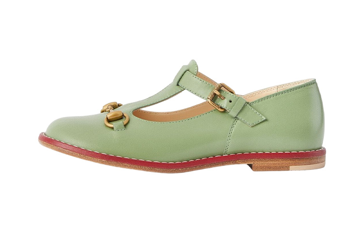 (Preschool) Gucci Leather Loafer 'Green Horsebit' 725743-C9D00-3408