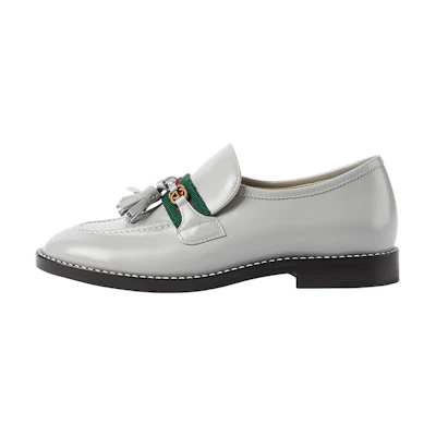 (PS) Gucci Leather Tassel Flats 'Grey'