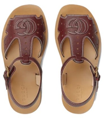 (Preschool) Gucci Leather Toe Strap Round Toe Sandals 'Burgundy' 724055-1XH00-6629 Shop (Preschool) Gucci Leather Toe Strap Round Toe Sandals 'Burgundy' 724055-1XH00-6629