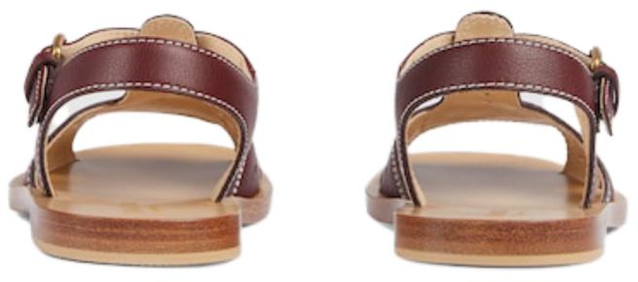 (Preschool) Gucci Leather Toe Strap Round Toe Sandals 'Burgundy' 724055-1XH00-6629 Purchase (Preschool) Gucci Leather Toe Strap Round Toe Sandals 'Burgundy' 724055-1XH00-6629
