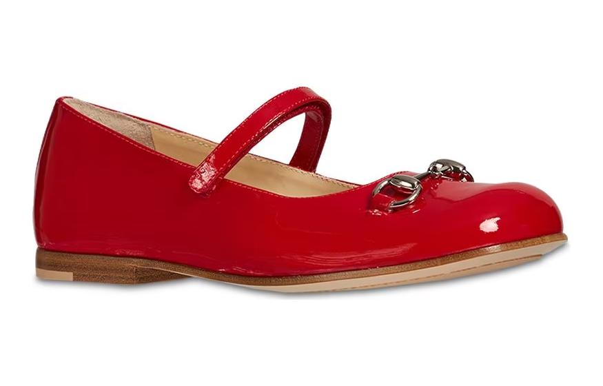 Order (PS) Gucci Loafer Rendah 'Kulit Merah dengan Detil Horsebit' 682225-ALU00-6537