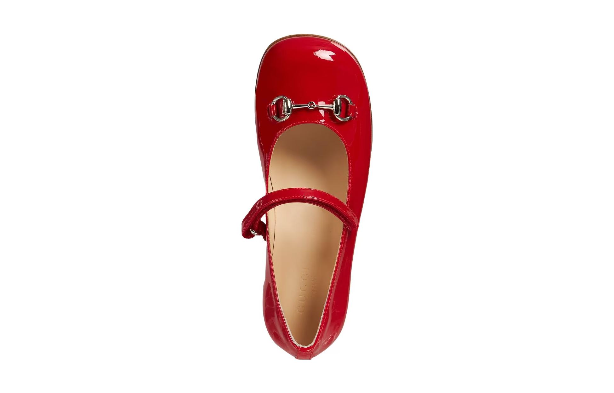 Shop (PS) Gucci Loafer Rendah 'Kulit Merah dengan Detil Horsebit' 682225-ALU00-6537
