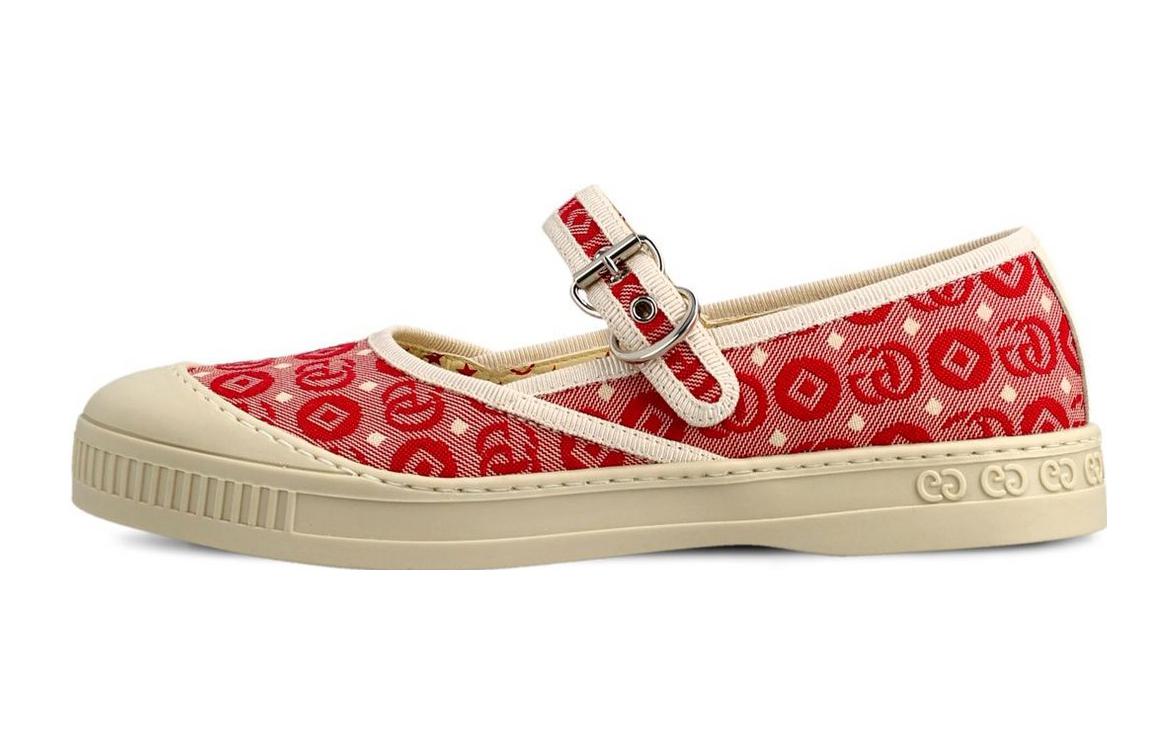 (Preschool) Gucci Low-Top Canvas Velcro Sneakers 'Red White' 681374-U4G20-8566