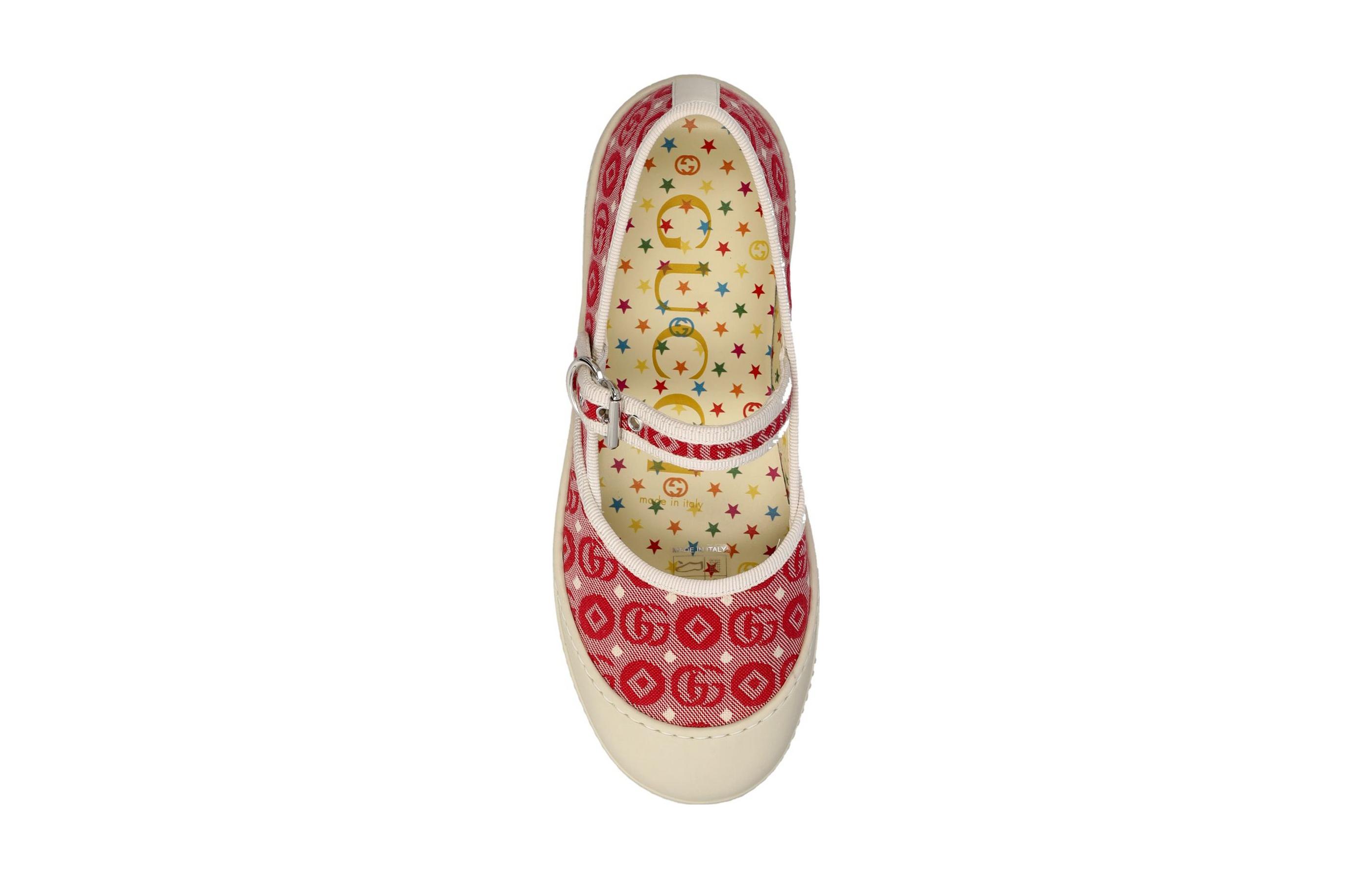 Purchase (Preschool) Gucci Low-Top Canvas Velcro Sneakers 'Red White' 681374-U4G20-8566