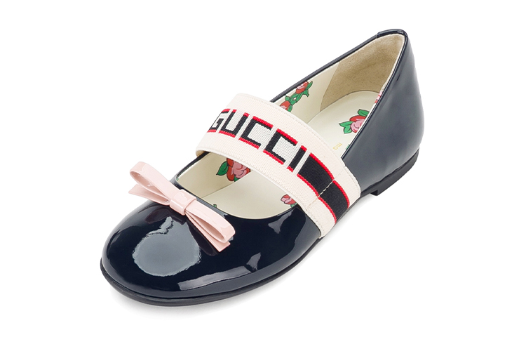 Order (Preschool) Gucci Low-Top Platform 'Navy Bow' 553001-0IRA0-4072