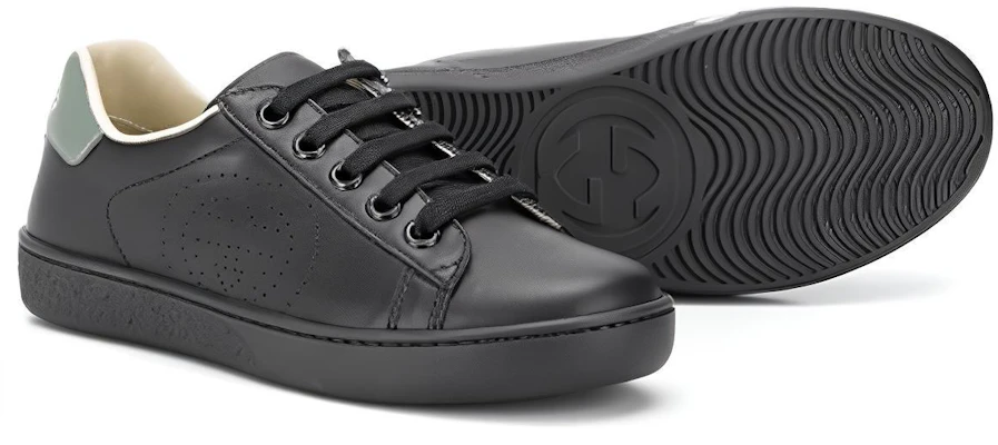 (Preschool) Gucci Low-Top Sneaker 'Black Calf Leather with Laces' 626619-BLN70-1065 Shop (Preschool) Gucci Low-Top Sneaker 'Black Calf Leather with Laces' 626619-BLN70-1065