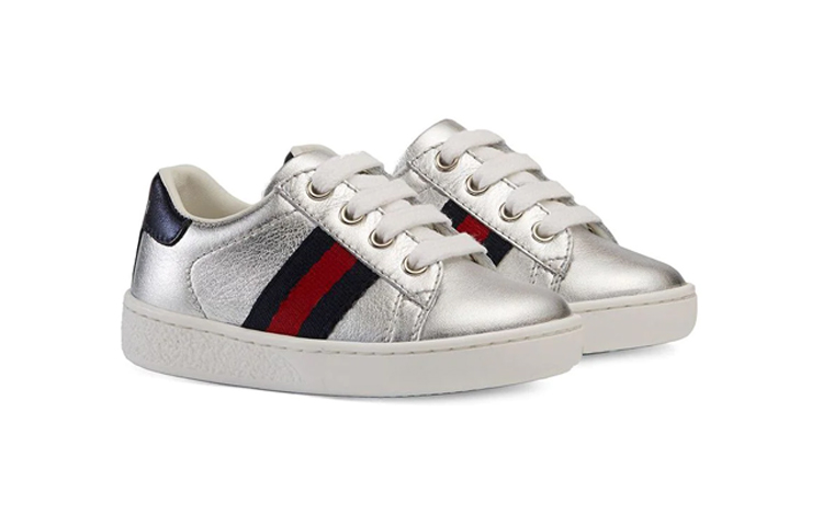 Order (Preschool) Gucci Low-Top Sneaker 'Silver' 433146-BMPW0-8171