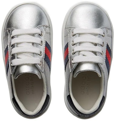 (Preschool) Gucci Low-Top Sneaker 'Silver' 433146-BMPW0-8171 Lookbook (Preschool) Gucci Low-Top Sneaker 'Silver' 433146-BMPW0-8171