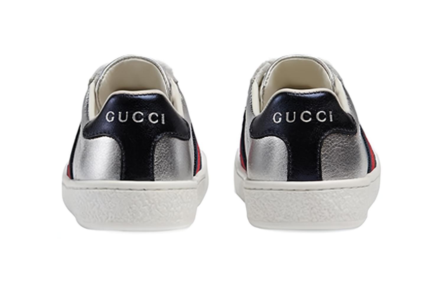 Shop (Preschool) Gucci Low-Top Sneaker 'Silver' 433146-BMPW0-8171