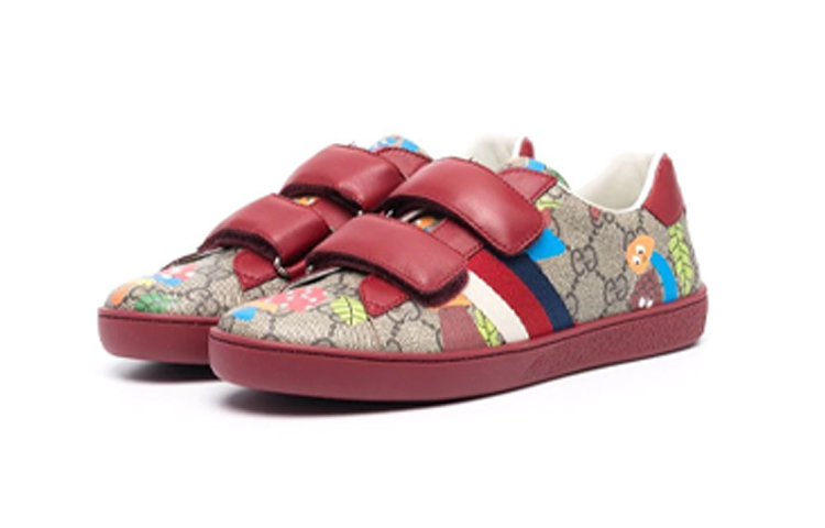 (Preschool) Gucci Low-Top Sneaker with Velcro 'Rose' 463091-22T20-8472