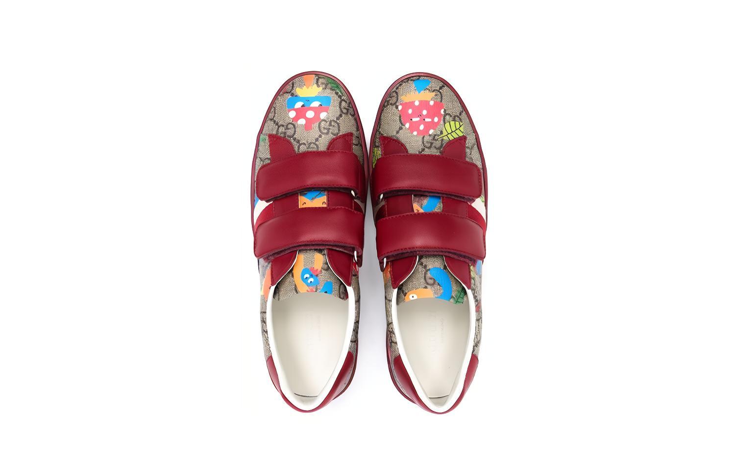 Lookbook (Preschool) Gucci Low-Top Sneaker with Velcro 'Rose' 463091-22T20-8472