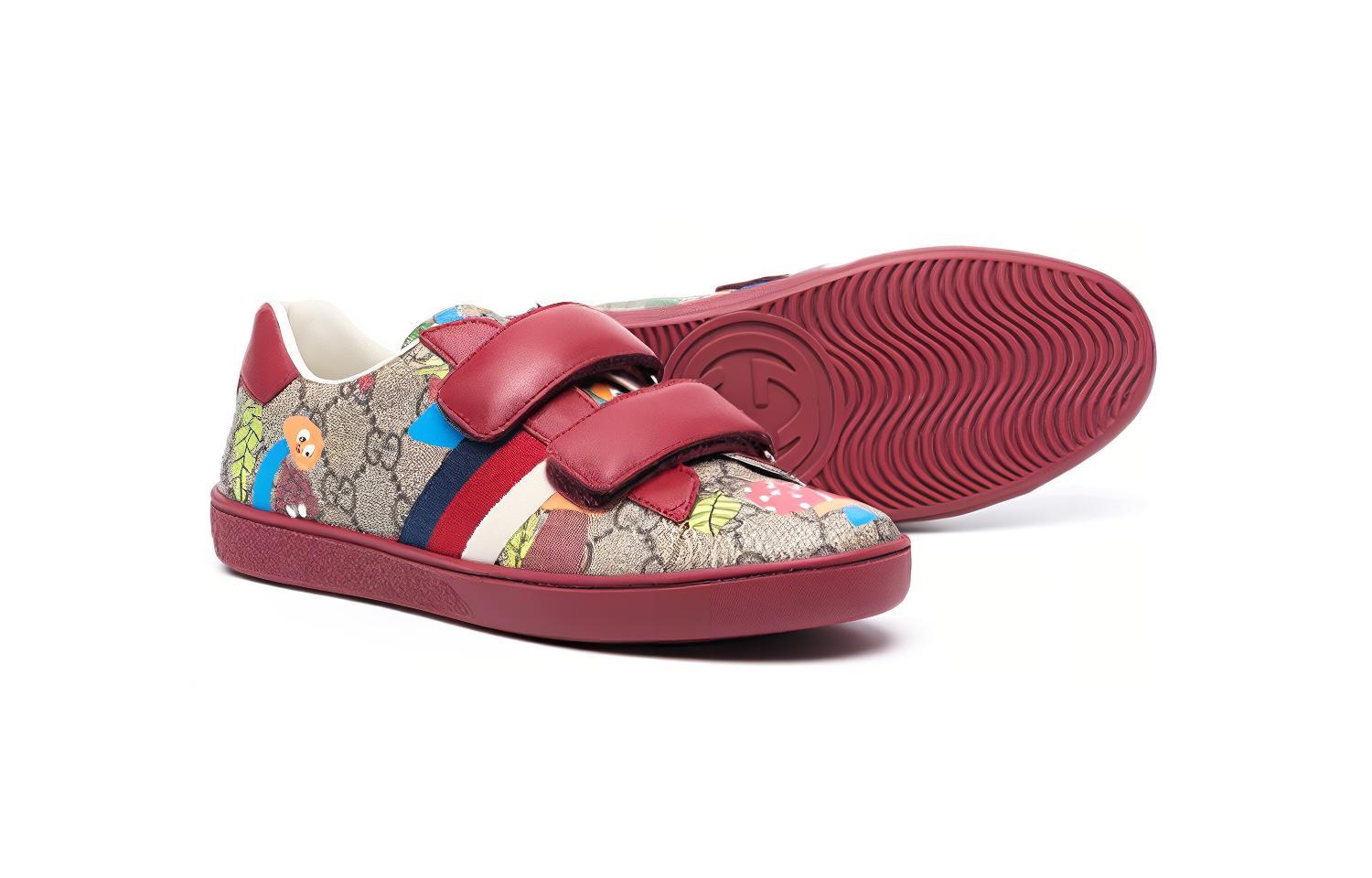 Shop (Preschool) Gucci Low-Top Sneaker with Velcro 'Rose' 463091-22T20-8472