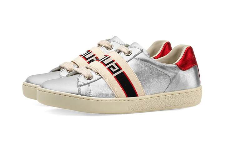 (Preschool) Gucci Low-Top Sneakers 'Silver' 552940-0SBC0-8165