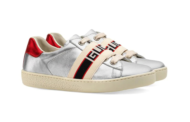 Order (Preschool) Gucci Low-Top Sneakers 'Silver' 552940-0SBC0-8165