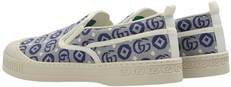 兒童 GUCCI古馳 時尚 低筒 兒童板鞋 藍色 Lookbook 兒童 GUCCI古馳 時尚 低筒 兒童板鞋 藍色