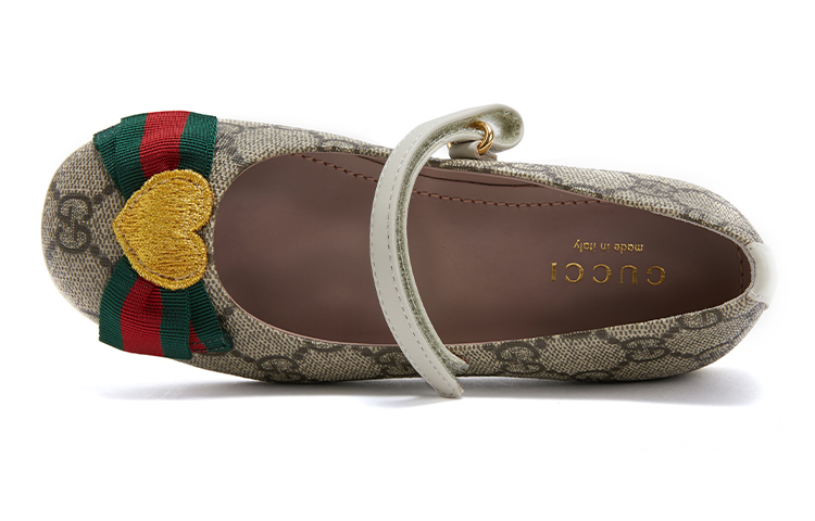 Lookbook (Preschool) Gucci Low Top 'Ebony Magic Tape Heart Embroidery' 419000-KLQ80-9769
