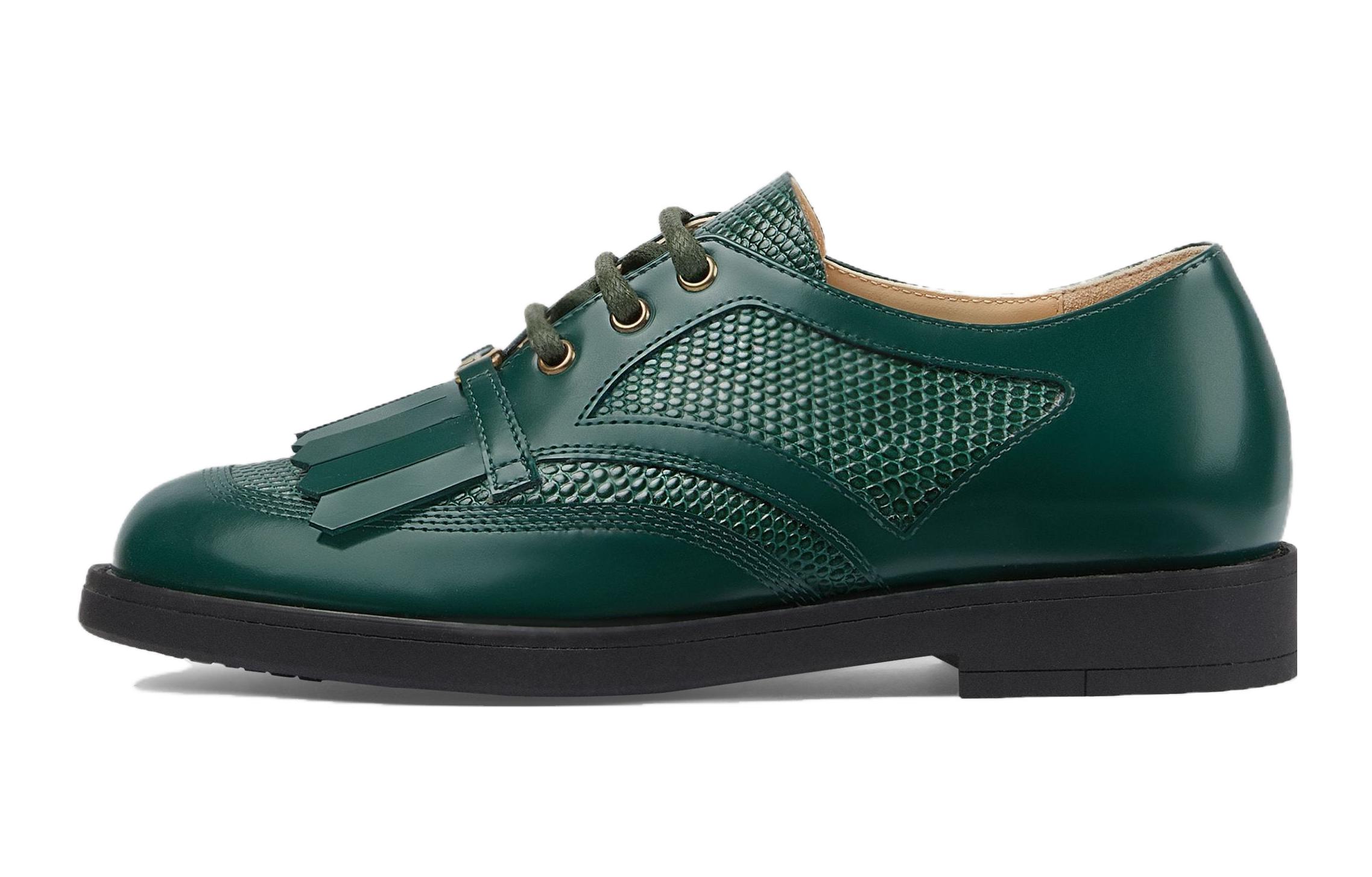 (Preschool) Gucci Low Top Lace-Up 'Green' 749251-AACBE-3154