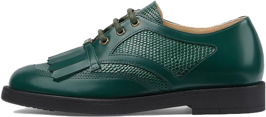 兒童 GUCCI古馳 圓頭繫帶 低筒 兒童皮鞋 綠色 Buy 兒童 GUCCI古馳 圓頭繫帶 低筒 兒童皮鞋 綠色