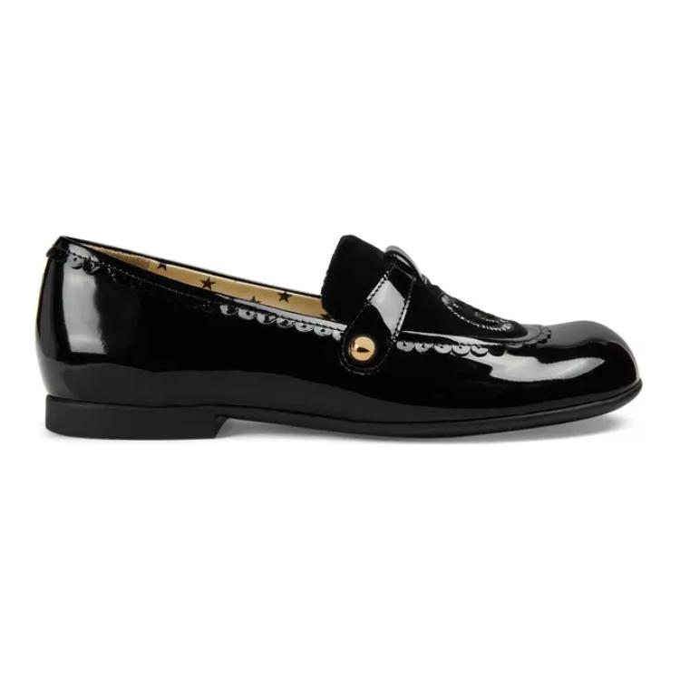 Order (Preschool) Gucci Low Top Slip-On 'Black Leather' 749233-AACBD-1000