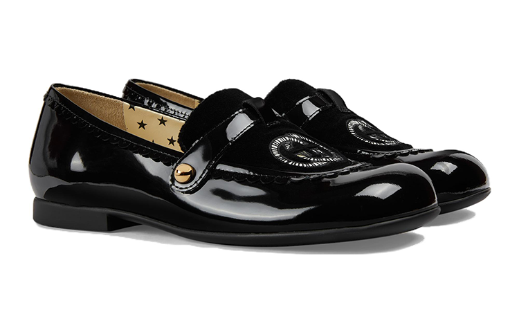 Lookbook (Preschool) Gucci Low Top Slip-On 'Black Leather' 749233-AACBD-1000