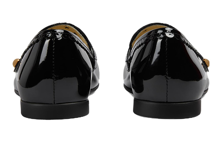 Purchase (Preschool) Gucci Low Top Slip-On 'Black Leather' 749233-AACBD-1000