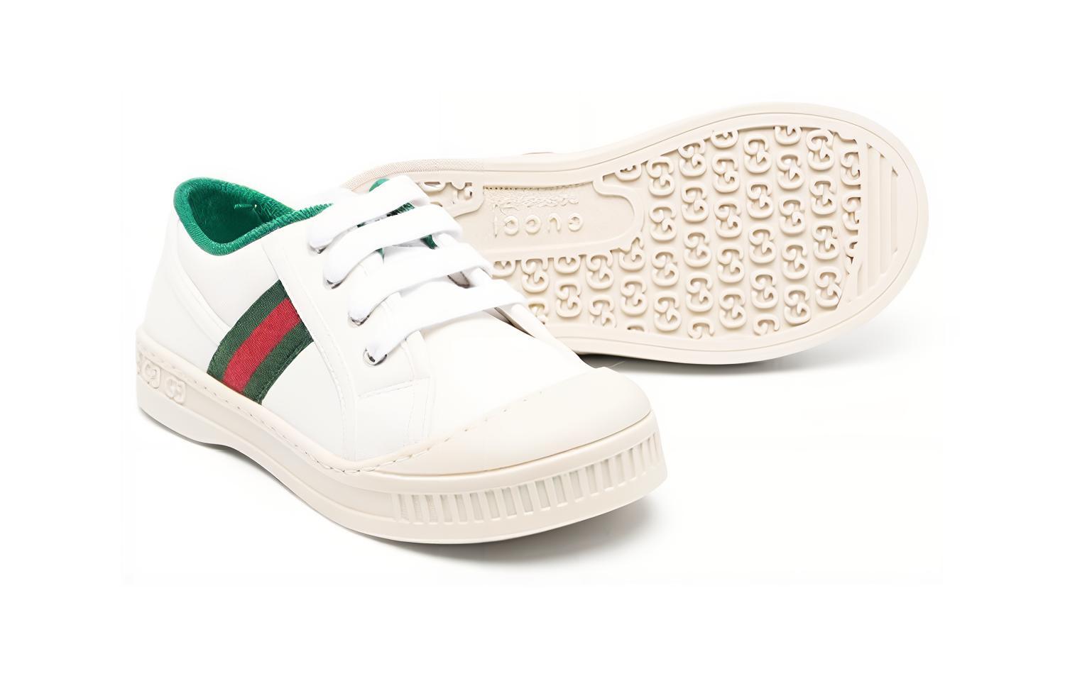 Shop (PS) Gucci低帮运动鞋 '白色时尚带' 682247-17L10-9060