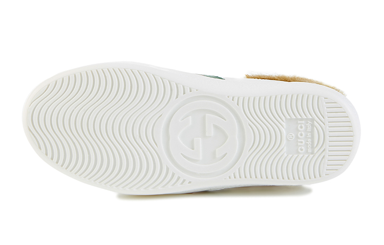 Shop (PS) 古驰小白鞋'白色绒毛衬里' 526162-0IIL0-9067