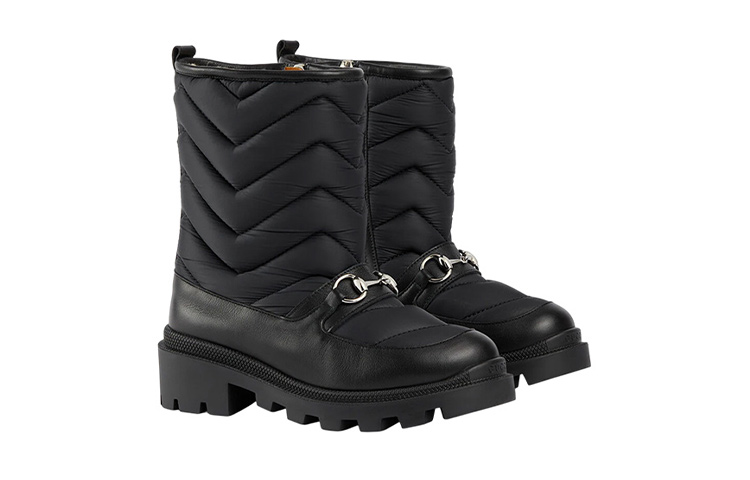 Order (Preschool) Gucci Nylon Quilted Zip Short Boots 'Black' 714518-UAAAK-1042