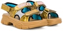 Order (PS) Sandal Fesyen Gucci Open Toe Velcro 'Coklat' 603870-DORG0-8061