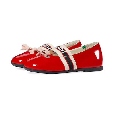 (PS) Gucci Patent Leather 'Red Bow Tie'