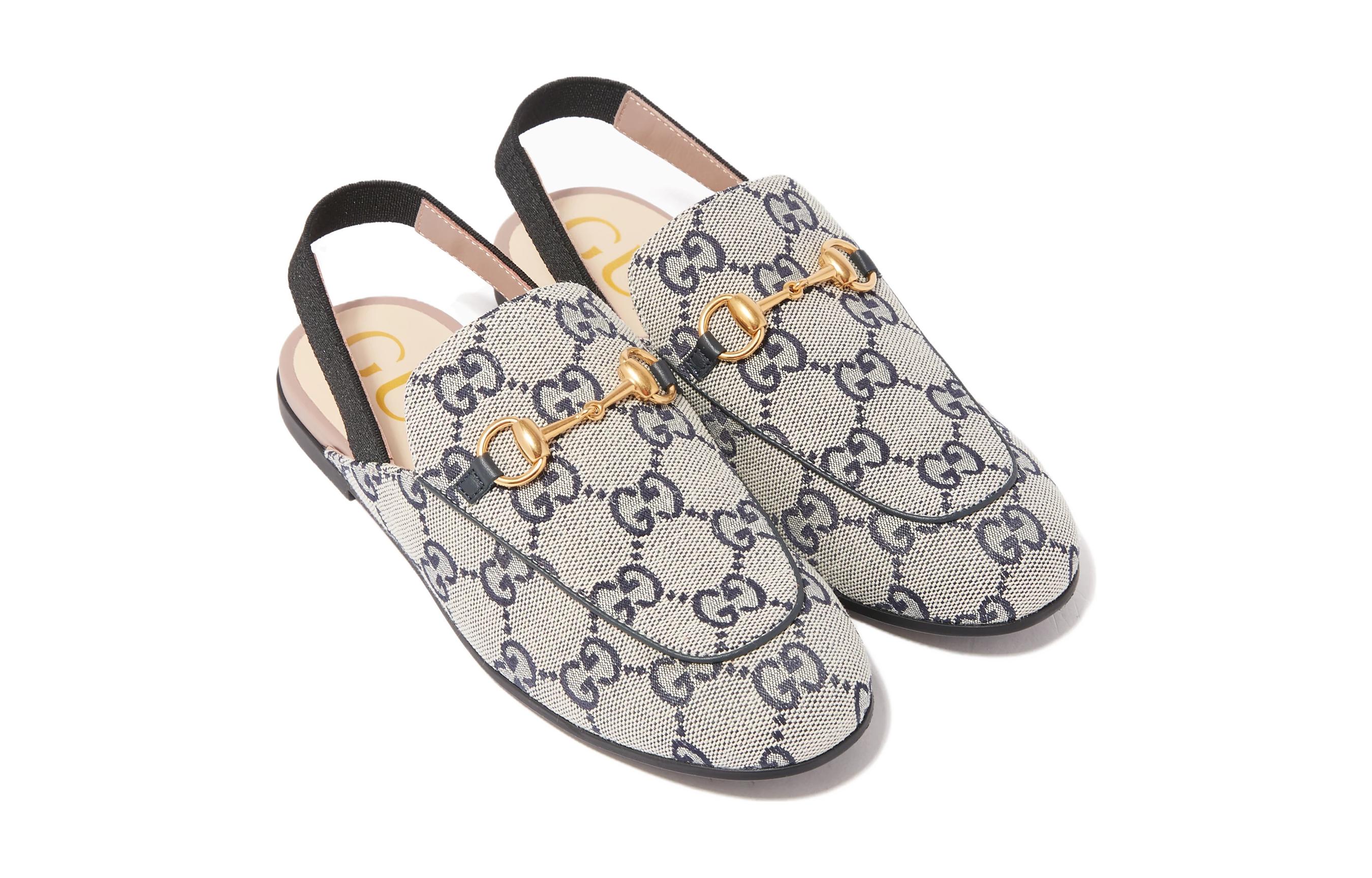 Shop (PS) Gucci Princetown ''Toile Double G Bleu et Blanc'' 478189-9SF50-9370