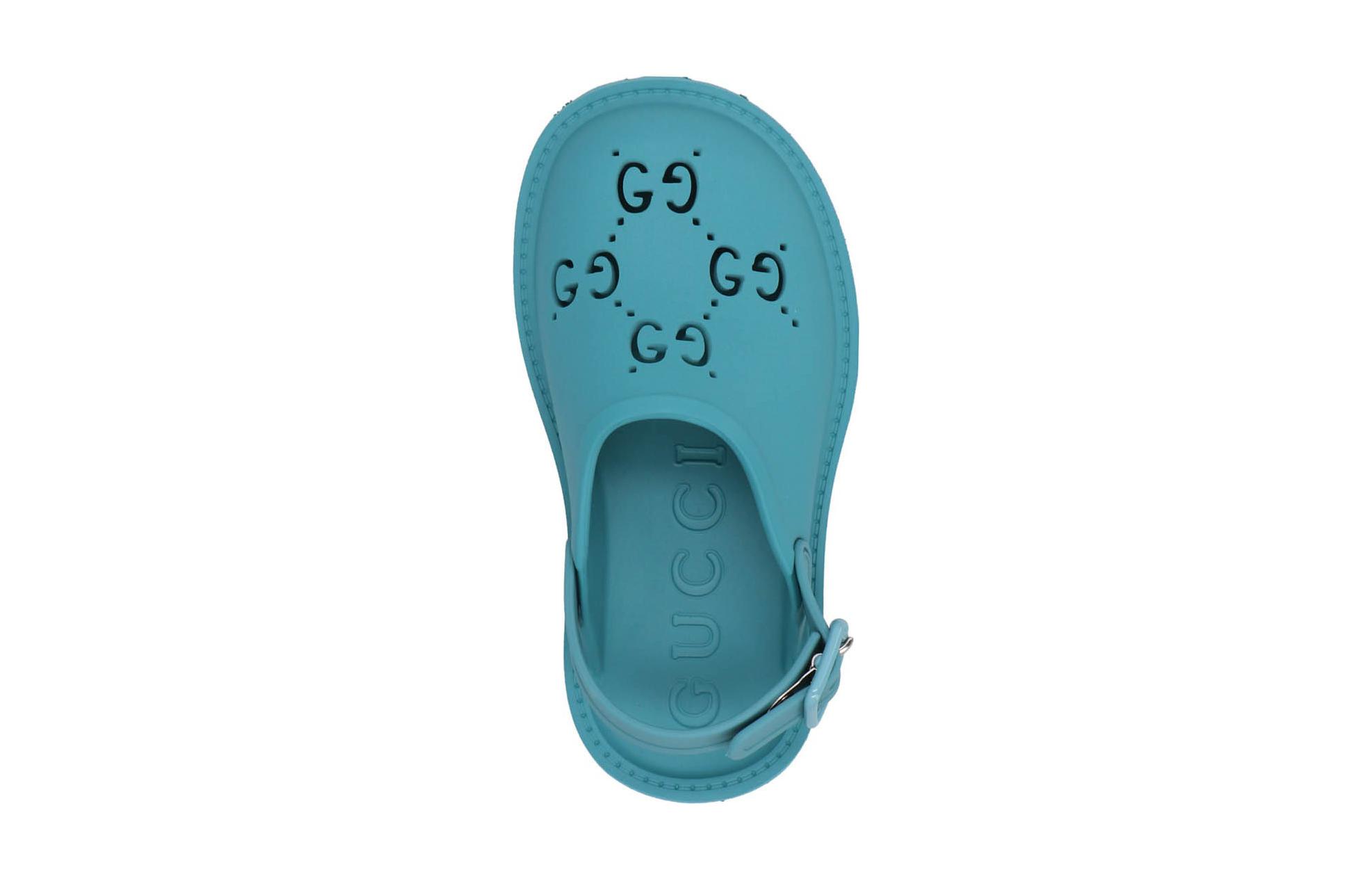 Order (PS) Sandalias Gucci Rubber GG 'Azules' 702917JFB004933