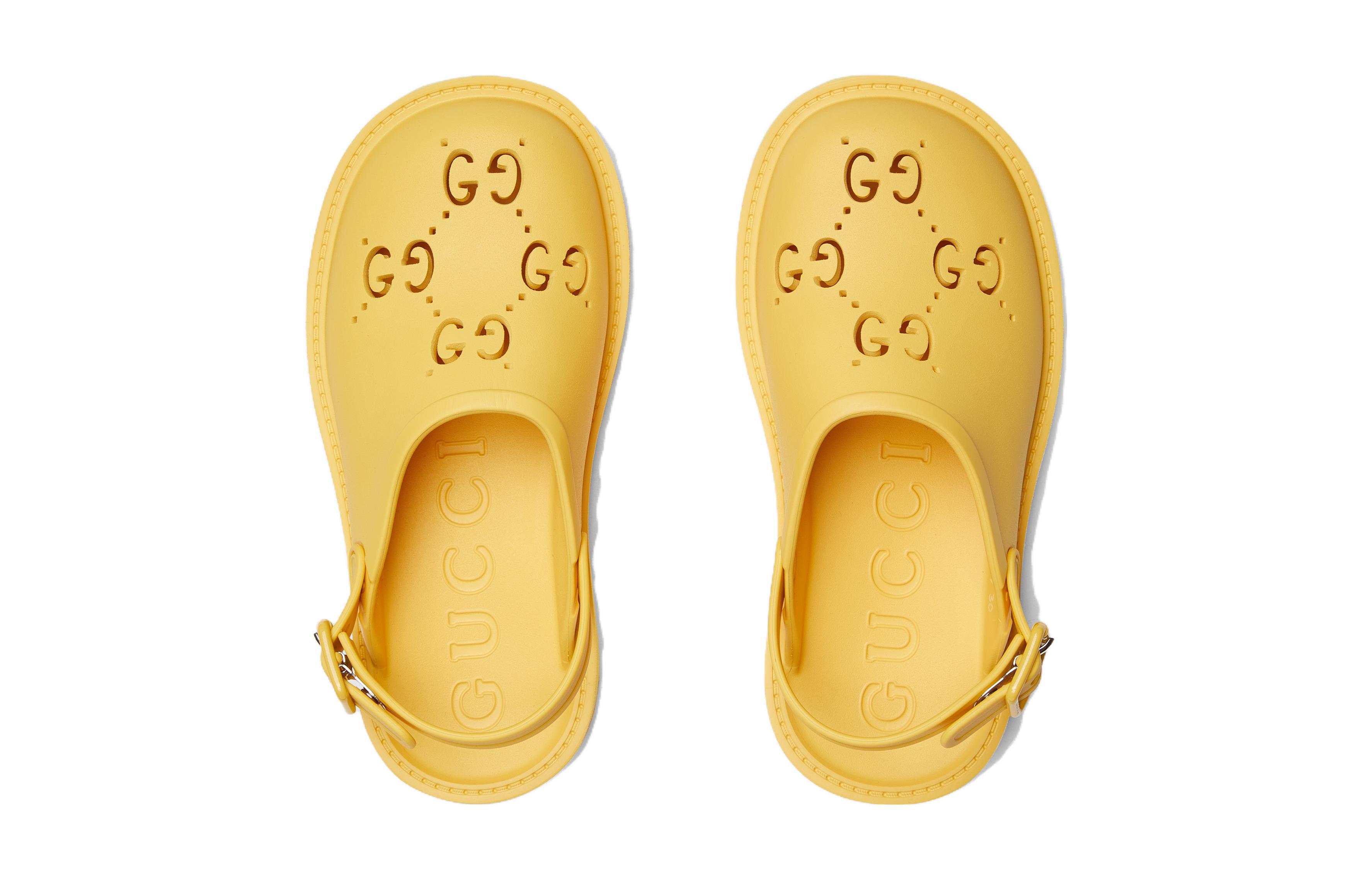 Shop (PS) Sandale Gucci GG en caoutchouc ''Jaune'' 702917-JFB00-7223