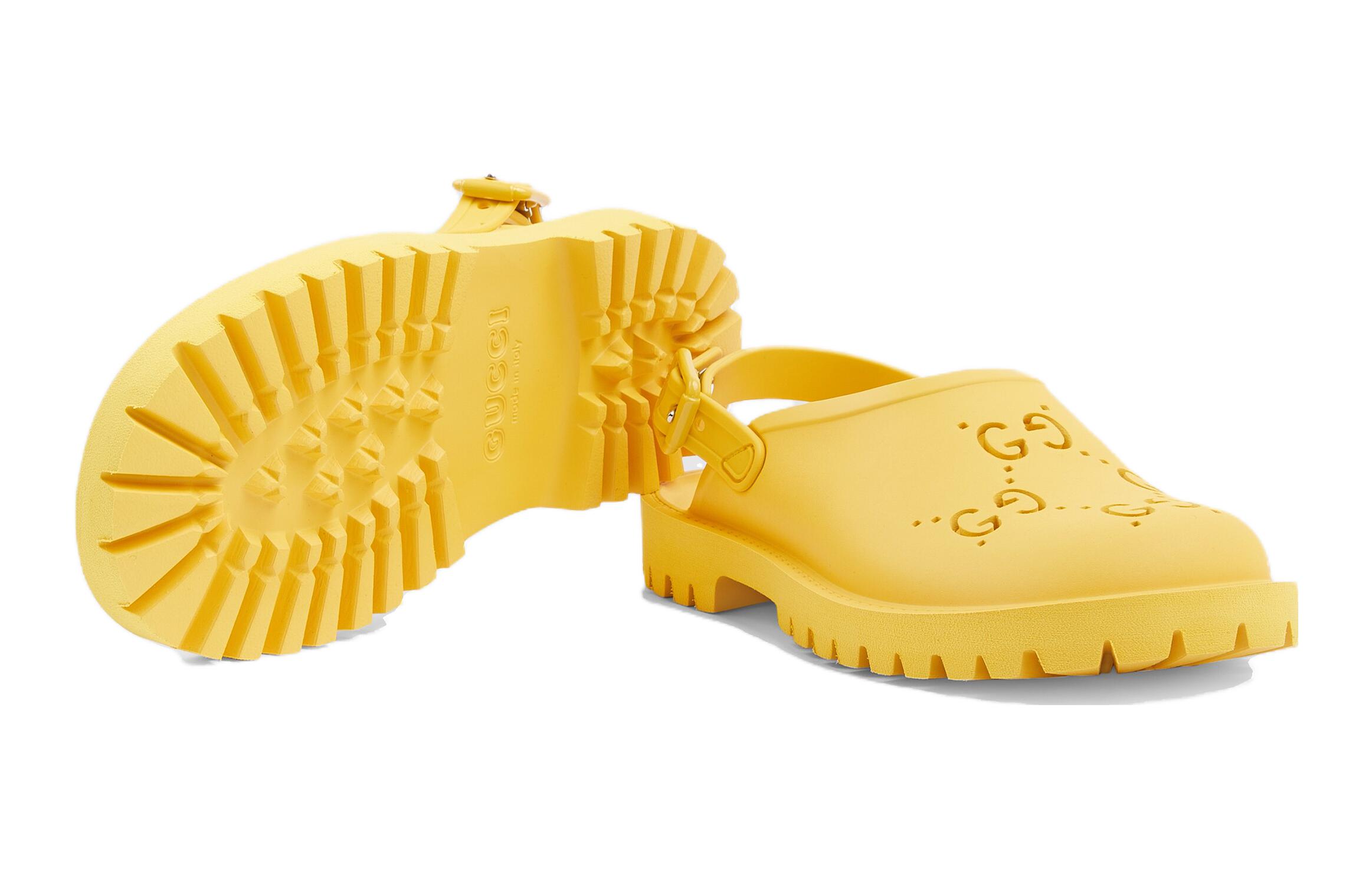 Purchase (PS) Sandale Gucci GG en caoutchouc ''Jaune'' 702917-JFB00-7223