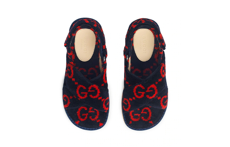 Lookbook (PS) Claquettes Gucci en Caoutchouc ''Bleu Rouge'' 603868-HMM00-4089