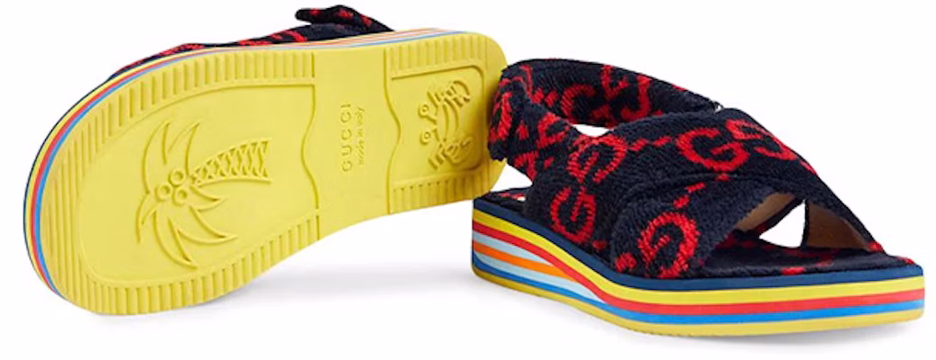 (PS) Claquettes Gucci en Caoutchouc ''Bleu Rouge'' 603868-HMM00-4089 Shop (PS) Claquettes Gucci en Caoutchouc ''Bleu Rouge'' 603868-HMM00-4089