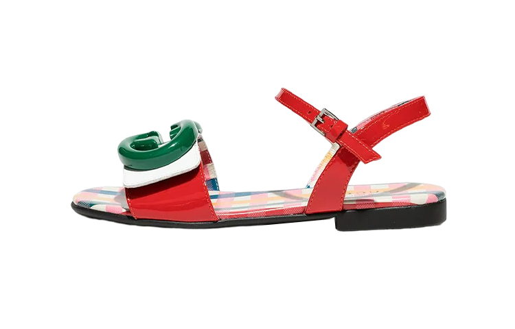 (Preschool) Gucci Sandal 'Red Green Web' 681340-ALU80-6561