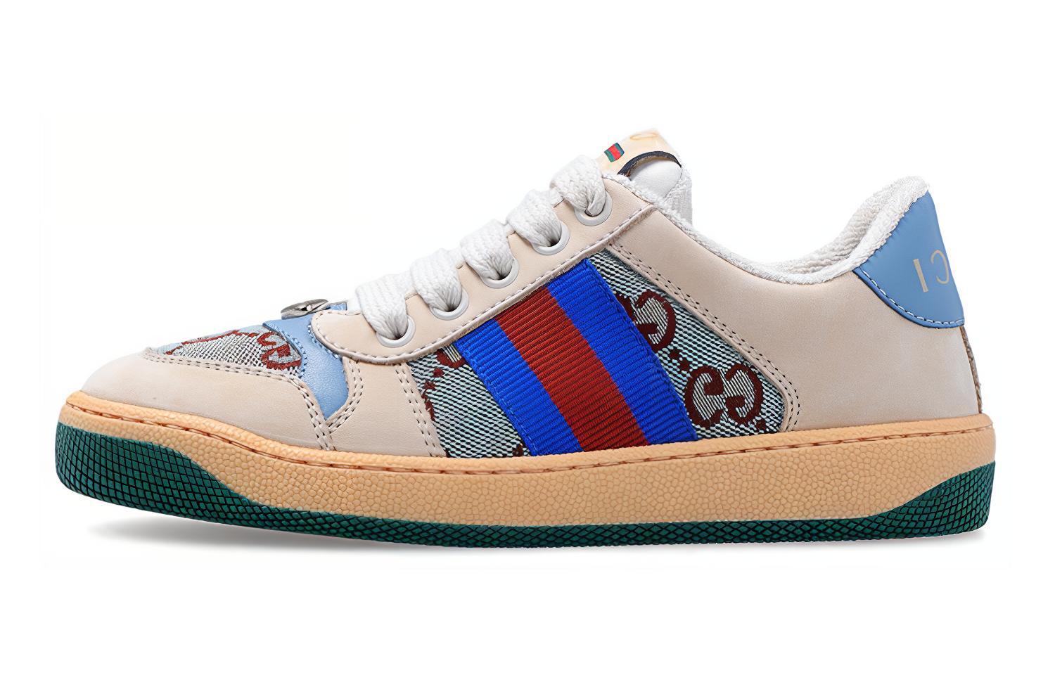 (PS) Gucci Screener 'Enamel GG White Blue Green'