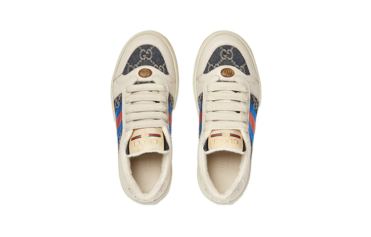 Lookbook (PS) 구찌 스크리너 GG 스니커즈 '화이트 블루' 626620-22V40-4663