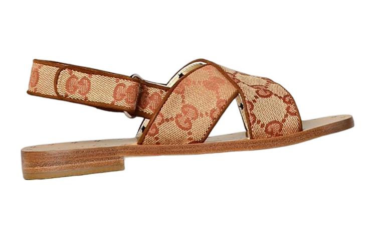 Order 兒童 GUCCI 古馳 平底時尚涼拖 米色