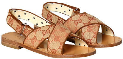 兒童 GUCCI 古馳 平底時尚涼拖 米色 Lookbook 兒童 GUCCI 古馳 平底時尚涼拖 米色