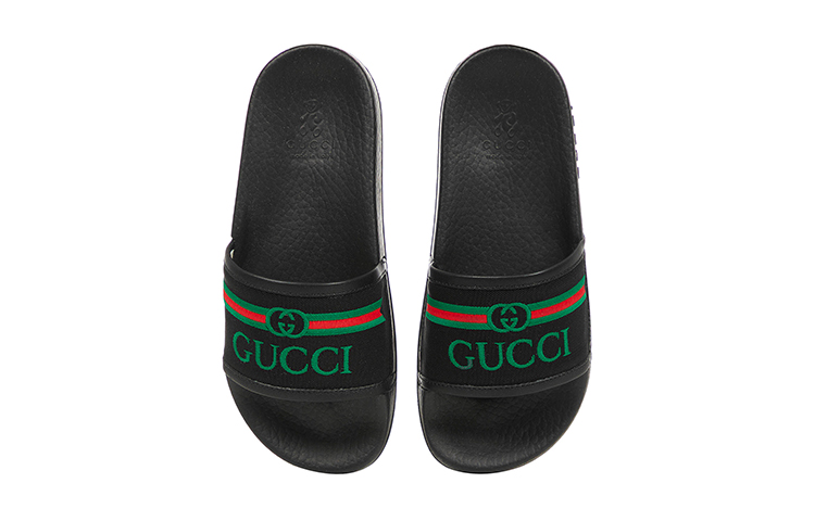 Lookbook (PS) グッチ ナイロン スライド (ブラック) 629741-HYS20-1000
